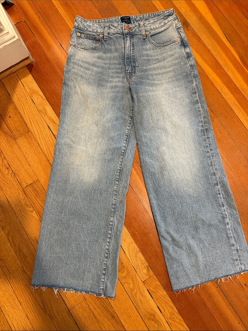 J. Crew Curvy Wide Leg Crop Jeans